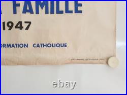Affiche FÊTE DES MÈRES FÊTE DE LA FAMILLE 8 JUIN 1947 CHEVAL BATANY