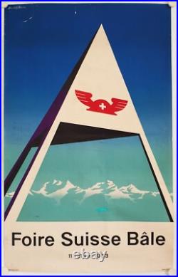 Affiche FOIRE SUISSE BLE 1953 DONALD BRUN