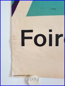 Affiche FOIRE SUISSE BLE 1953 DONALD BRUN