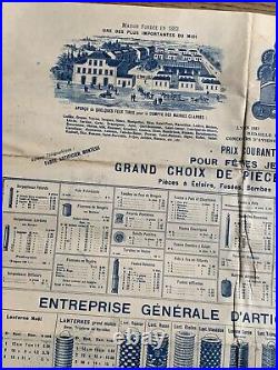 Affiche Fabre&Cie manufacture feux d'artifice à Monteux fêtes Jeanne d'Arc 1914