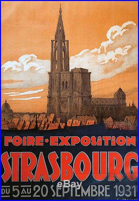 Affiche Foire Exposition Strasbourg 1931