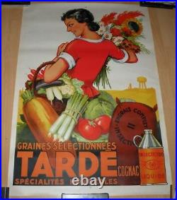 Affiche Graine Tarde Cognac Par Henry Le Monnier D'apres Paul Igert 100 CM X 70