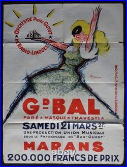 Affiche Grand Bal Marans Charente-Maritime Thouzeau La Rochelle 60x80cm 1651