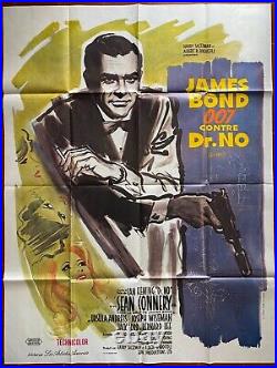 Affiche JAMES BOND CONTRE Dr. NO Ursula Andress SEAN CONNERY 007 120x160cm 70's