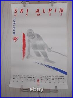 Affiche Jeux Olympiques D'hiver 1992 Ski Alpin Dames Meribel