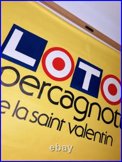 Affiche Kiraz Ancienne Loto Supercagnotte Saint Valentin Vintage 175x120
