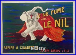 Affiche L. Cappiello Je Ne Fume Que Le Nil Bardou & Fils Elephant 1912