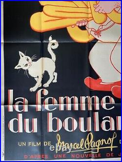 Affiche LA FEMME DU BOULANGER Marcel Pagnol RAIMU Dubout 120x160cm 50's