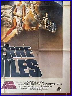 Affiche LA GUERRE DES ETOILES Star Wars HARRISON FORD George Lucas 120x160cm'77