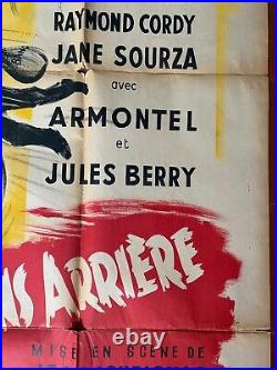 Affiche LE GANG DES TRACTIONS ARRIERE Automobile JEAN LOUBIGNAC Car 120x160 1950