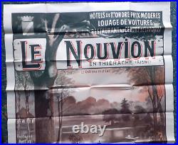 Affiche LE NOUVION (02) Le Château et le Lac Forêt Années 1900/1920