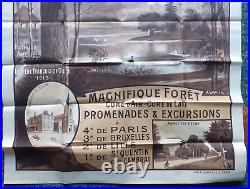 Affiche LE NOUVION (02) Le Château et le Lac Forêt Années 1900/1920