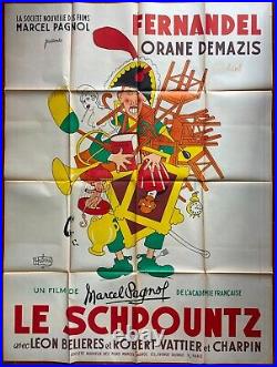 Affiche LE SCHPOUNTZ Marcel Pagnol DUBOUT Fernandel ORANE DEMAZIS 120x160cm