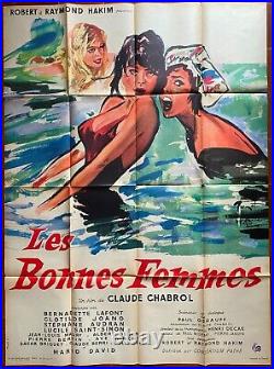 Affiche LES BONNES FEMMES Claude Chabrol BERNADETTE LAFONT Brenot 120x160cm 1960