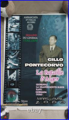 Affiche La Bataille D'alger- Semaine Du Cinéma Italien- Gillo Pontecorvo