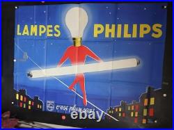 Affiche Lampes Philips Litho 160x120cm Vers 1960