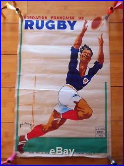 Affiche Litho, Joe Bridge, Federation De Rugby 42