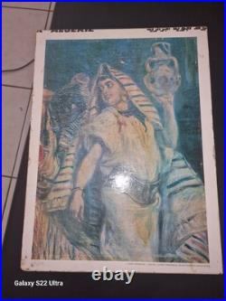 Affiche Lithographie Air Algérie Ancienne