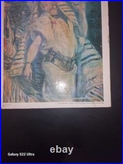 Affiche Lithographie Air Algérie Ancienne