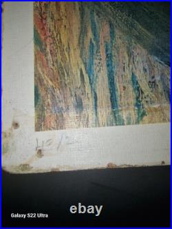 Affiche Lithographie Air Algérie Ancienne