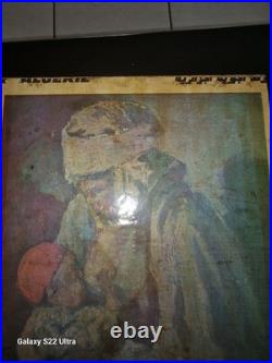 Affiche Lithographie Air Algérie Ancienne