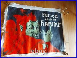 Affiche Lithographiee Cigarettes Hamidie (diable, Devil, Demon)