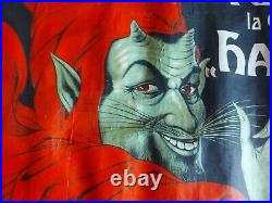 Affiche Lithographiee Cigarettes Hamidie (diable, Devil, Demon)