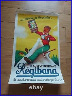 Affiche Lithographiee Petit Dejeuner Regibana (chocolat)