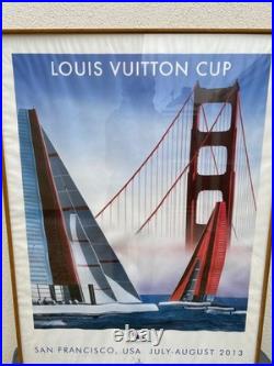 Affiche Louis Vuitton Cup San Francisco 2013 Signee Razzia Sous Cadre Vitre