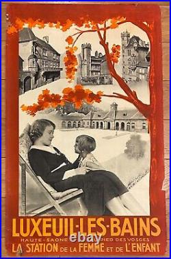 Affiche Luxeuil Les Bains La Station De La Femme Et De L Enfant 1920 Z210