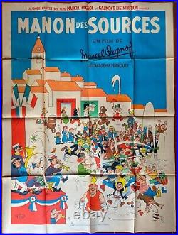 Affiche MANON DES SOURCES Marcel Pagnol DUBOUT 120x160cm 1952