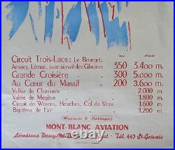 Affiche MONT-BLANC AVIATION Chamonix Megève Saint-Gervais Léman Annecy poster