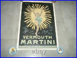 Affiche Martini Vermouth Rossi Torino Signee Cappiello Annee 50