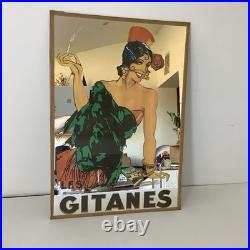 Affiche Miroir GITANES Cigarette Vintage Dransy (1883-1935) Originale D'époque Affiche Miroir GITANES Cigarette Vintage Dransy (1883-1935) Originale D'époque