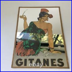 Affiche Miroir GITANES Cigarette Vintage Dransy (1883-1935) Originale D'époque