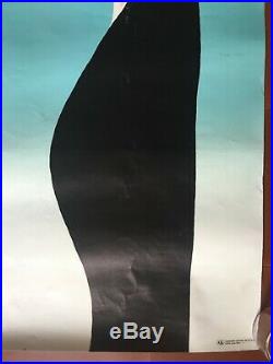 Affiche ORANGINA LIGHT par VILLEMOT Pin-Up 57x156cm 1988
