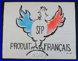 Affiche ORTF SFP PRODUIT FRANÇAIS 1978 CGT CFDT 372
