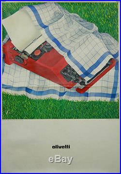 Affiche Olivetti Valentine, par Graziella Marchi, 1969. Machine à écrire