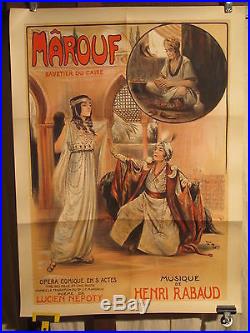 Affiche Operette Maarouf Egypte Orientaliste Rudaux