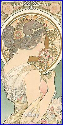 Affiche Originale Alphonse Mucha La Primevère Art Nouveau Lalique 1899