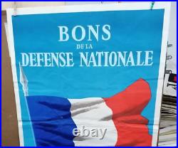 Affiche Originale Ancienne Bons De La Defense Nationale Havas Even