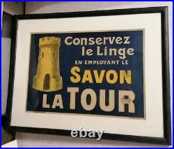 Affiche Originale Ancienne Savon La Tour Marseille