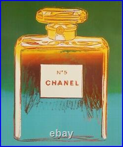 Affiche Originale Andy Warhol Chanel N°5 Parfum Pop Art H. Couture 1997