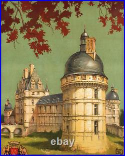 Affiche Originale Art Déco ALO Valencay Château de la Loire 1926