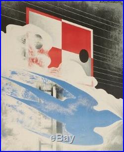 Affiche Originale Art Deco Moderniste Cassandre Oiseau Bleu Pullman 1929