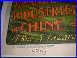 Affiche Originale Banque Industrielle De Chine Emprunt De La Paix