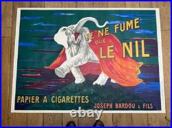 Affiche Originale, Cappiello, Je ne Fume que le Nil, JOB Cigarette Elephant 1912