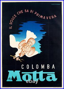 Affiche Originale Cassandre Motta Colombe Biscuit Italie Paques 1936