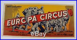 Affiche Originale Cirque Poster Circus Europa Elephant