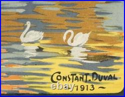 Affiche Originale Contant Duval Paris Londres Brighton Angleterre 1913